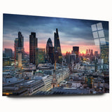 Large abstract wall art featuring swirling blue and gray tones on a rolled canvas, ideal for bedroom or dining room ambiance.