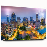 Large abstract wall art in vibrant blue and green tones on canvas, suitable for bedroom or dining room decor.