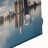 Large abstract wall art in mid-century modernist style, featuring a blend of muted earth tones.