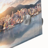 Large abstract wall art in muted earth tones on canvas, ideal for dining room ambiance.