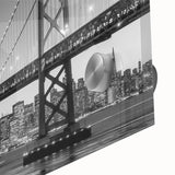 Large abstract wall art in mid-century modernist style with vibrant hues on canvas, ideal for dining room ambiance.