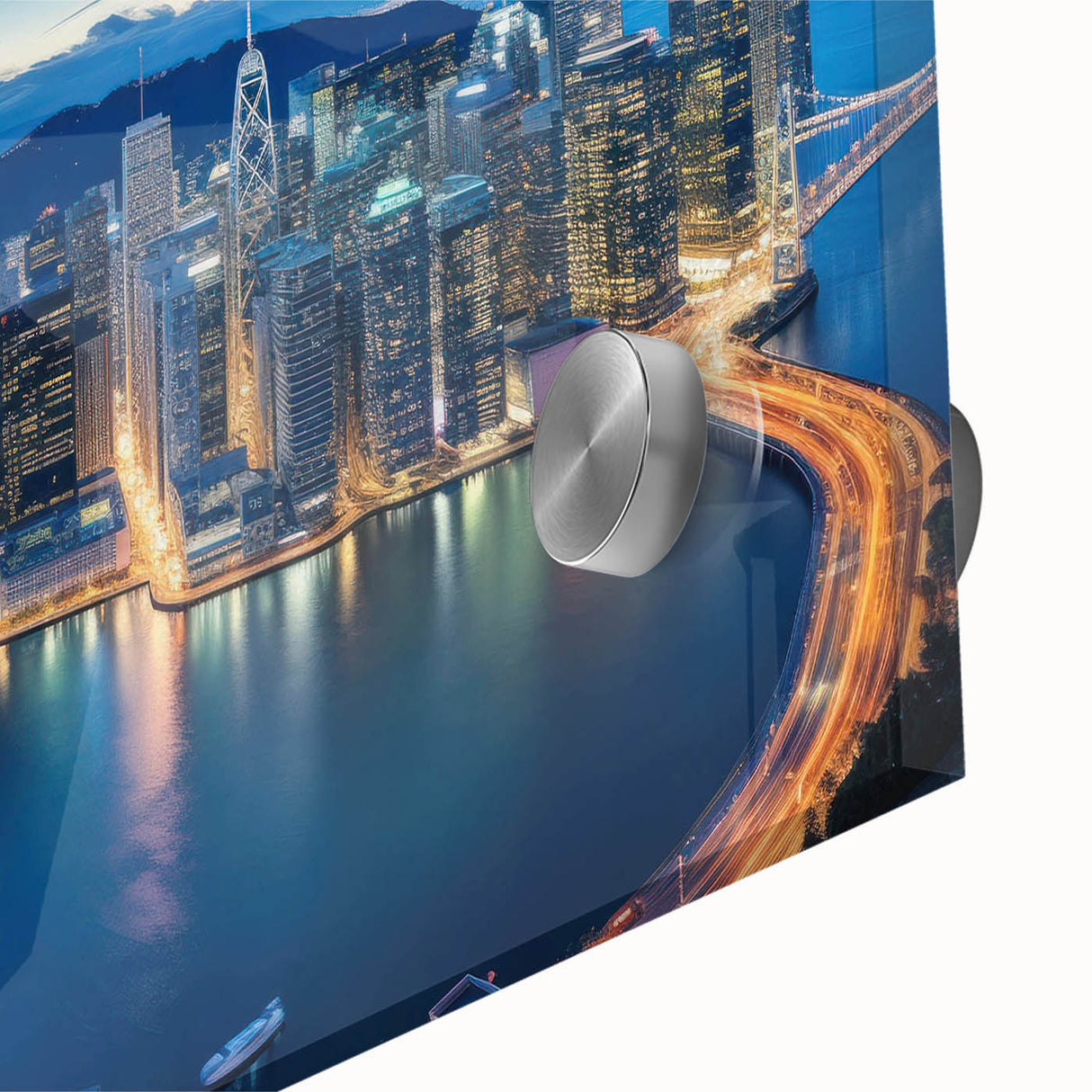 Large abstract wall art in mid-century modernist style with vibrant earth tones on canvas, ideal for dining room decor.