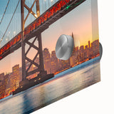 Large abstract wall art in mid-century modernist style, featuring bold geometric shapes in earth tones.