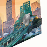 Large abstract wall art in muted earth tones on canvas, ideal for dining room ambiance, in mid-century modernist style.