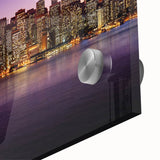 Large abstract wall art in mid-century modernist style with vibrant hues, ideal for dining room ambiance.