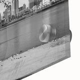 Large abstract wall art in muted earth tones on canvas, mid-century modernist style, ideal for dining room decor.