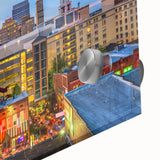 Large abstract wall art in muted earth tones on canvas, ideal for dining room ambiance.