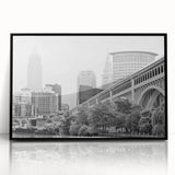 Large abstract wall art featuring swirling blue and gold patterns on canvas, ideal for modern living room decor.