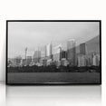 Large abstract wall art print in muted earth tones on canvas, featuring mid-century modernist design.