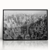 Large abstract wall art featuring swirling blue and gray tones on canvas, ideal for modern art wall decor.