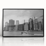 Large abstract wall art featuring swirling blue and gray tones on canvas, ideal for modern living room decor.