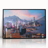 Large abstract wall art featuring swirling blue and green tones on canvas, in a mid-century modernist style.