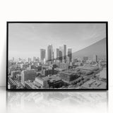 Large abstract wall art featuring swirling blue and orange hues on canvas, ideal for modern living room decor.