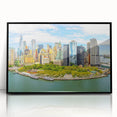Large abstract wall art featuring geometric shapes in muted earth tones, printed on canvas.