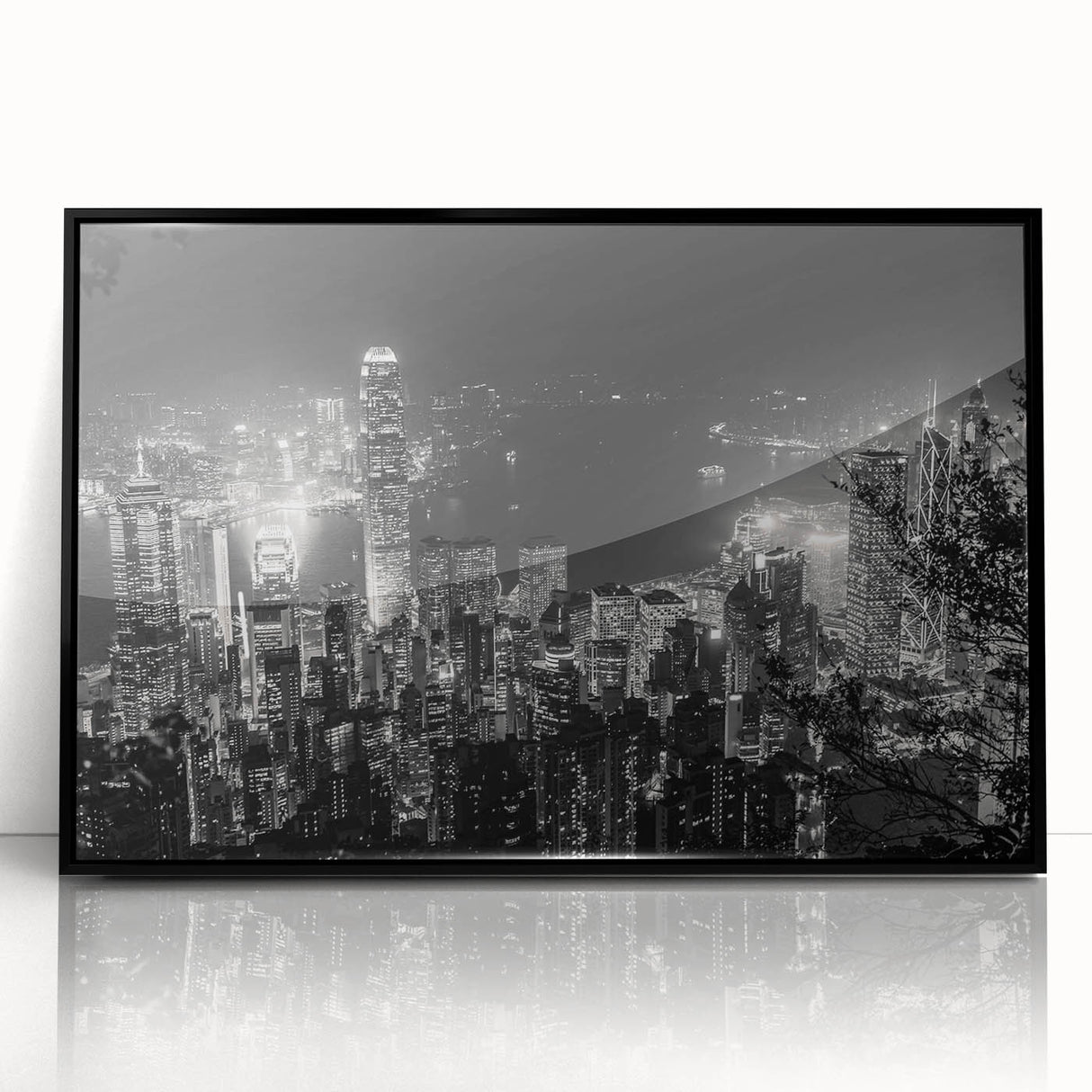Large abstract wall art featuring swirling blue and gray tones on canvas, ideal for modern living room decor.