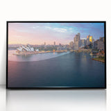 Large abstract wall art featuring swirling blue and gold tones on canvas, ideal for modern art wall decor.