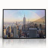 Large abstract wall art featuring swirling blue and gray tones on canvas, ideal for modern living room decor.