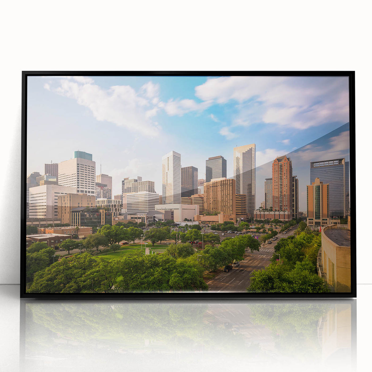 Large abstract wall art with swirling blue and grey tones on canvas, ideal for modern art wall decor.