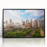 Large abstract wall art with swirling blue and grey tones on canvas, ideal for modern art wall decor.