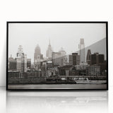 Large abstract wall art featuring swirling blue and gray tones on canvas, suitable for modern living room decor.