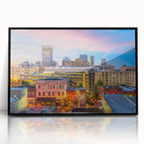 Large abstract wall art featuring swirling blue and gray tones on canvas, suitable for modern art wall decor.