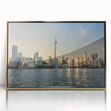 Large art print featuring mid-century modernist abstract shapes in muted orange and teal, ideal for nursery wall decor.