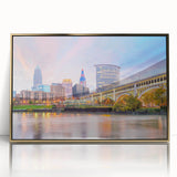 Large art print of a mid-century modernist abstract design in muted pastels, ideal for nursery wall art.