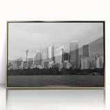 Large art print of a mid-century modernist abstract design in muted earth tones on canvas, suitable for modern nursery decor.