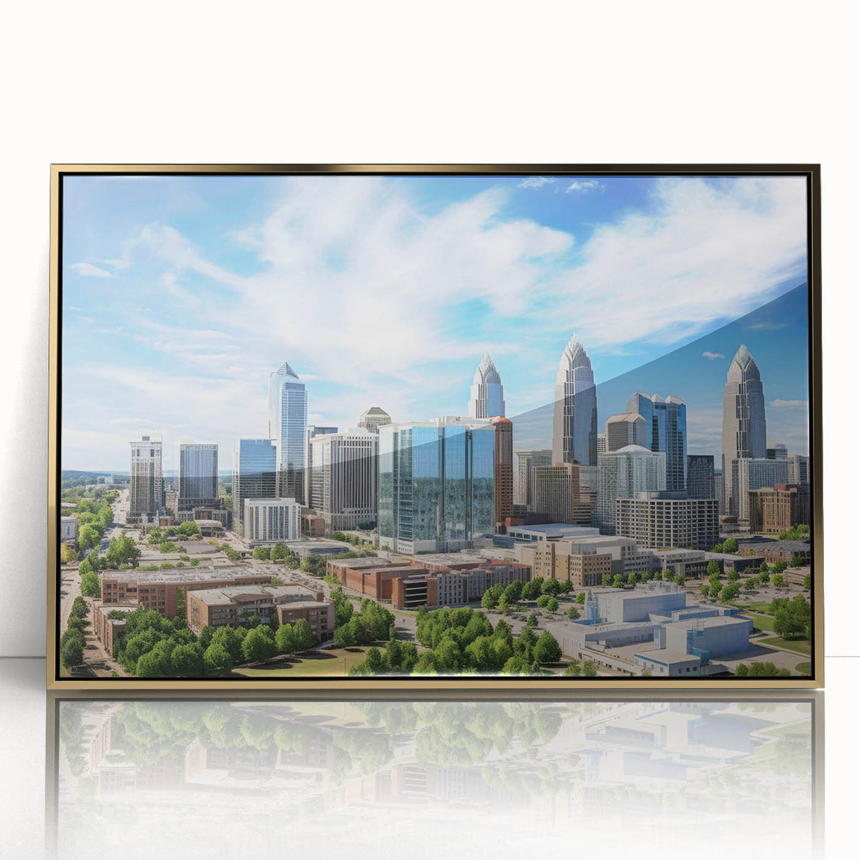 Large art print of a mid-century modernist abstract design in muted earth tones on canvas, suitable for modern nursery decor.