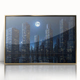 Large art print of a mid-century modernist abstract design in muted earth tones.