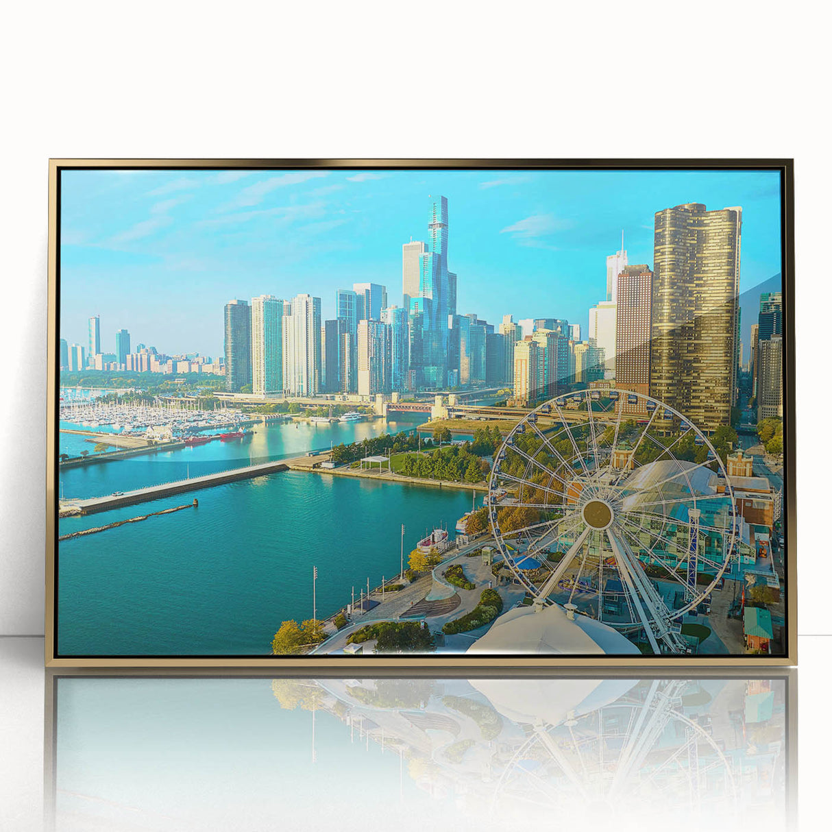 Large art print featuring a mid-century modernist abstract design in muted earth tones on canvas.