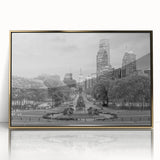 Large art print featuring a mid-century modernist abstract design in muted earth tones.