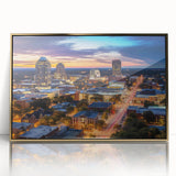 Large art print featuring a mid-century modernist abstract design in pastel shades, ideal for nursery wall art.