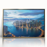 Large art print featuring a mid-century modernist abstract design in muted earth tones on canvas.