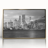 Large art print of a mid-century modernist abstract design in pastel shades on canvas, ideal for nursery wall art.