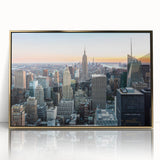 Large art print featuring a mid-century modernist abstract design in muted orange and cream tones.