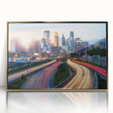 Large art print featuring a mid-century modernist abstract design in pastel shades, ideal for nursery wall art.