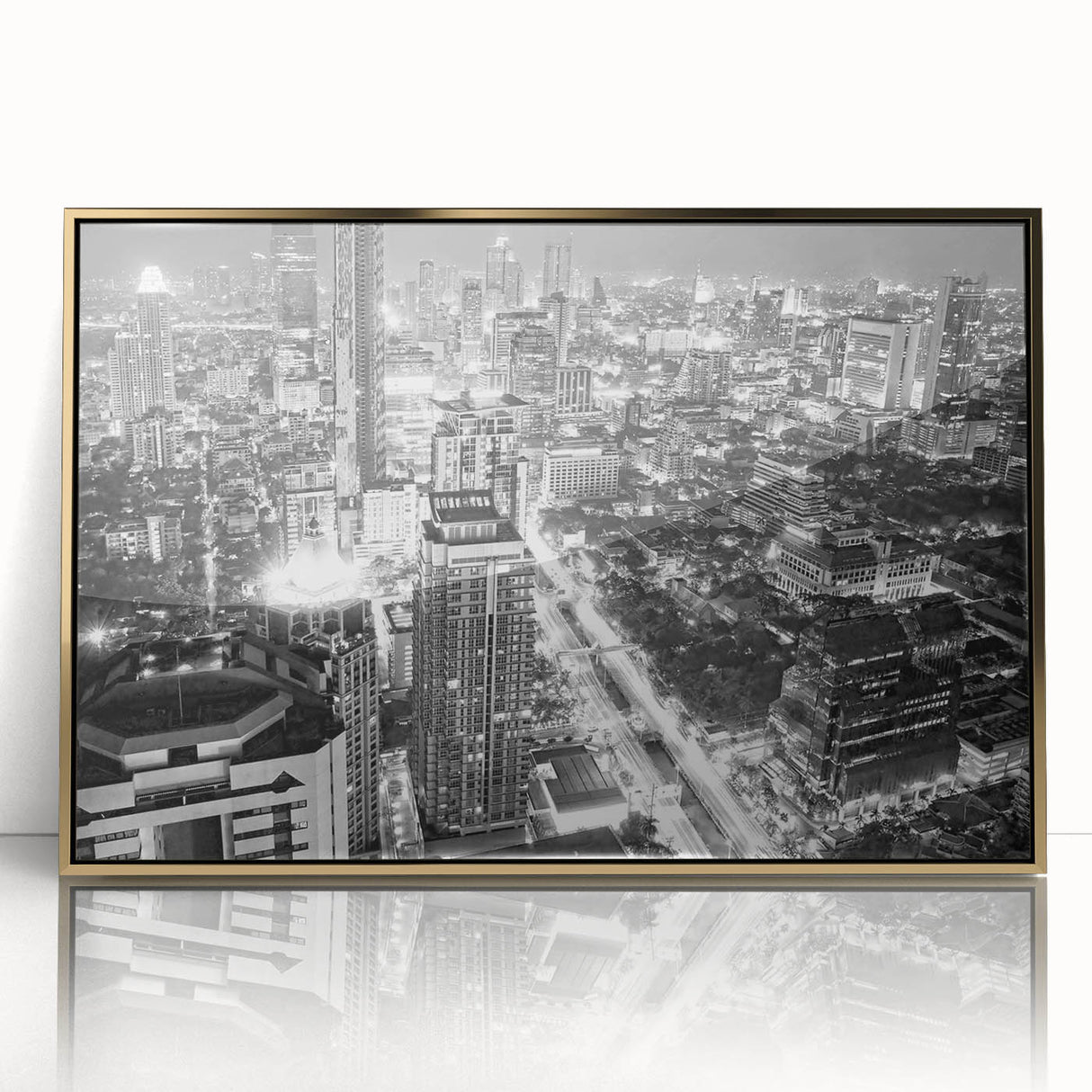 Large art print featuring a mid-century modernist abstract design in muted earth tones.