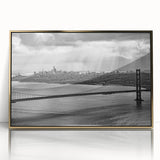 Large art print featuring a mid-century modernist abstract design in muted earth tones on canvas.