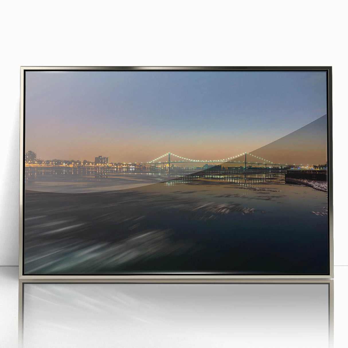 Mid-century modernist art depicting abstract shapes in muted earth tones on a framed canvas, suitable for nursery wall art.