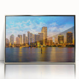 Mid-century modernist art poster featuring geometric shapes in muted earth tones, ideal for nursery wall decor.