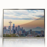 Mid-century modernist art poster featuring geometric shapes in pastel colors on canvas, ideal for nursery wall art.