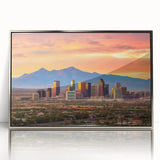 Mid-century modernist art deco poster featuring geometric shapes in muted earth tones, ideal for nursery wall art.