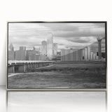 Mid-century modernist art featuring geometric shapes in muted earth tones on canvas, suitable for nursery wall art.