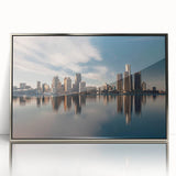 Mid-century modernist art poster featuring geometric shapes in muted pastel hues, perfect for nursery wall art.