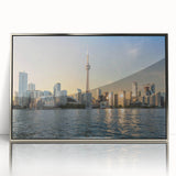 Mid-century modernist art poster featuring geometric shapes in pastel colors, ideal for nursery wall art on acrylic print.