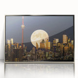 Mid-century modernist art poster featuring geometric shapes in muted pastel colors on canvas, suitable for nursery wall art.