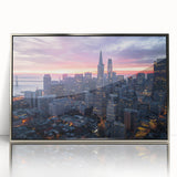 Mid-century modernist art print featuring geometric shapes in muted pastel hues, suitable for nursery wall art.