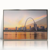 Mid-century modernist art poster featuring geometric shapes in muted earth tones, ideal for nursery wall decor.