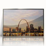 Mid-century modernist art deco poster featuring geometric shapes in muted pastel colors, ideal for nursery wall decor.